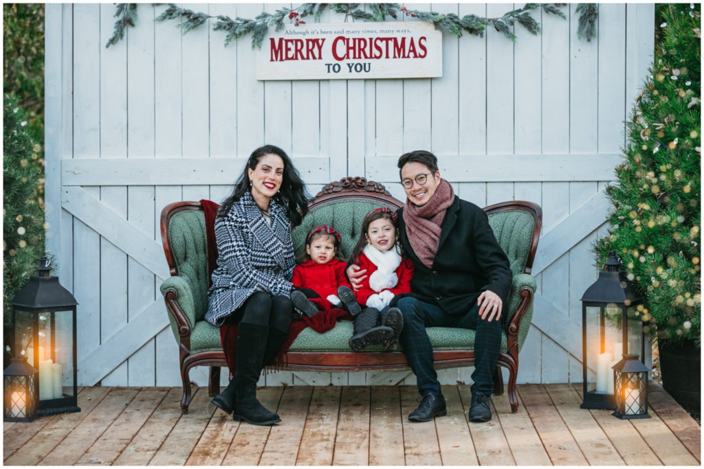 Outdoor Christmas minis, family photographer